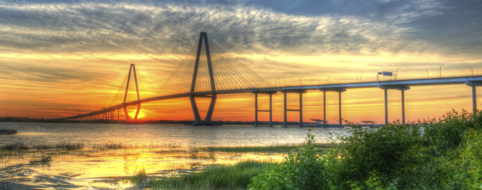 Cooper River Bridge at Sunset